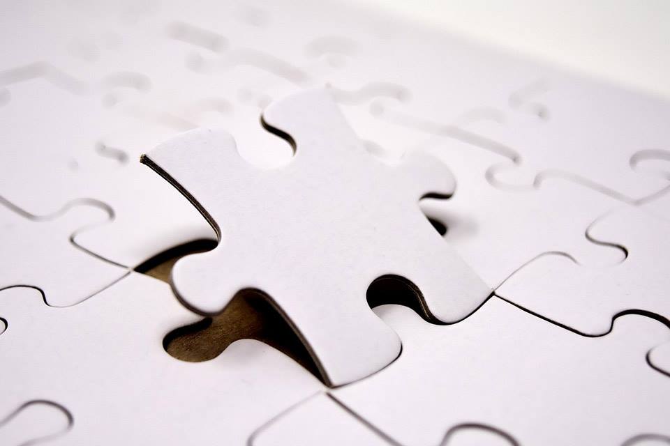 Immagine puzzle grigio