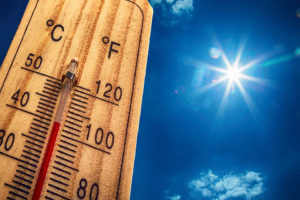 Colonnina del termometro a 40 gradi